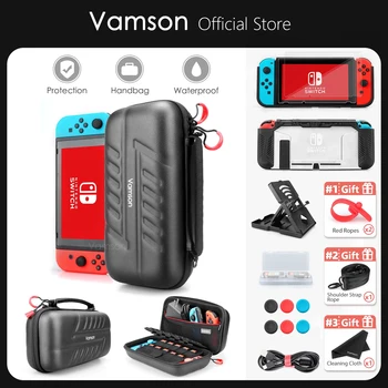 Vamson Anahtarı Durum Çantası Su Geçirmez Seyahat Taşıma Çantası Ekran Koruyucu Kapak Nintendo Anahtarı Aksesuarları için Oyun NS07
