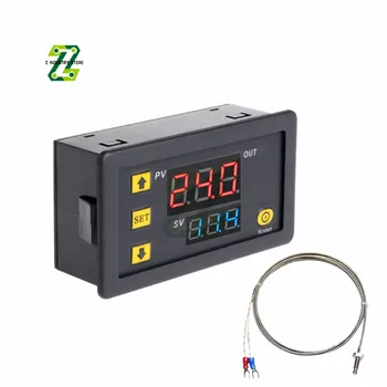 W3230 12V 24V AC110-220V Prob hattı Dijital Sıcaklık Kontrol LED Ekran Termostat ısı / Soğutma Kontrol Cihazı