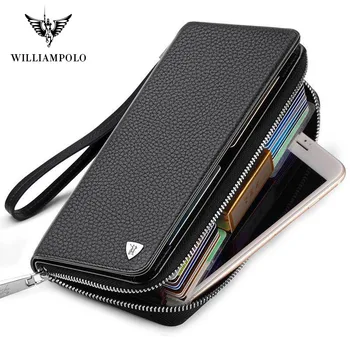 Williampolo Cüzdan erkek uzun çoklu kart büyük kapasiteli basit erkek cüzdanları çok fonksiyonlu çanta pl185160