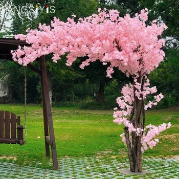 Yapay Kiraz Ağacı İniş Simülasyon Çiçek Süsler Büyük Simülasyon Şeftali Ağacı Otel Düğün Dekorasyon Ev Dekorasyon