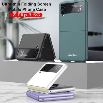 Z-Flip - 3 Kılıf Ultra-ince Katlanır Ekran Telefon Kapak İçin Samsung Galaxy ZFlip3 Z Flip 3 Flip3 5G Kabuk Korumak ZFilm 3 5G Kılıfları