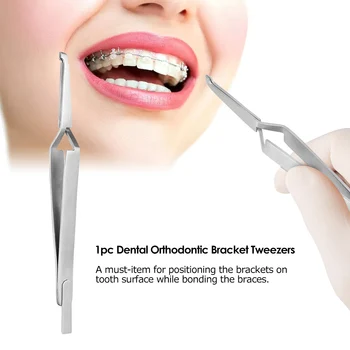 1 Adet Diş Braketi Cımbız Ortodontik Ters Eylem Tırtıklı Diş Hekimliği Aletleri Paslanmaz Çelik Diş Hekimi Aracı