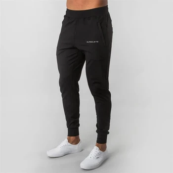 ALFA Yeni Stil Erkek Marka Jogger Sweatpants Erkek Spor Salonları Egzersiz Spor pamuklu pantolon Erkek Rahat Moda Sıska eşofman altları