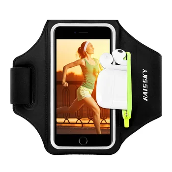 HAISSKY Orijinal Fermuarlı Çanta Koşu Spor Kol Bandı iPhone 14 13 12 11 Pro Max SPOR Egzersiz Kol Bandı Telefon Kılıfı İçin Xiaomi 12