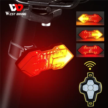 Kablosuz Uzaktan Dönüş Sinyali bisiklet ışığı MTB Yön Göstergesi Akıllı LED Bisiklet Arka Lambası USB Şarj Edilebilir Bisiklet Arka Lambası