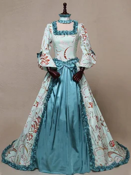 Kadın Ortaçağ Rönesans Prenses Kraliçe Kostüm Robe elbise Elbise Victoria Saray Kat Uzunluk Cosplay Elbiseler Cadılar Bayramı Elbise