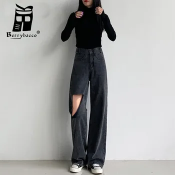 Kadın Pantolon Yüksek Bel kadın Anne Kot Hombre Streetwear Y2k kadın giyim 2022 Geniş Bacak Kot Kore Moda 90s Elbise