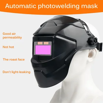 Profesyonel Koruyucu Kaynak Kask Kaynak Maskesi Güneş Otomatik Karartma Renk Değiştirme Başlık Kaynak Maskesi Ark Kaynağı İçin