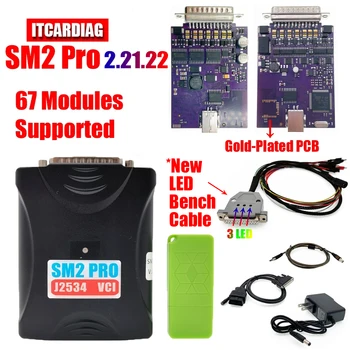 SM2 Pro 2.21.22 + LED Tezgah Kablo J2534 VCI ECU Programcı Okuma ve Yazma ECU 67İN1 FLAŞ EEPROM PFLASHER 67 İN 1 Güncelleme Sürümü