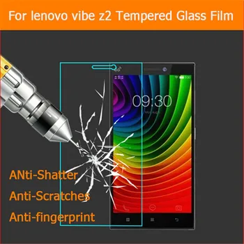 Temperli Cam Lenovo Vibe Z2 Z2w 5.5 inç Ekran Koruyucu 9H Sertleştirilmiş koruyucu film Koruma