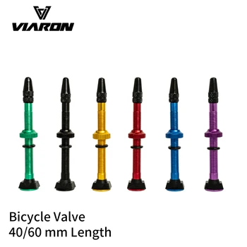 VIARON Bisiklet Vana 40mm / 60mm MTB Yol Bisikleti Tubeless Lastikler Dönüşüm Anodize Alüminyum alaşımlı dolgu macunu Aksesuarları