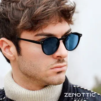 ZENOTTIC Retro Polarize Güneş Gözlüğü 2022 Erkekler Kadınlar Vintage Küçük Yuvarlak Çerçeve güneş gözlüğü Polaroid Lens UV400 Gözlük Tonları
